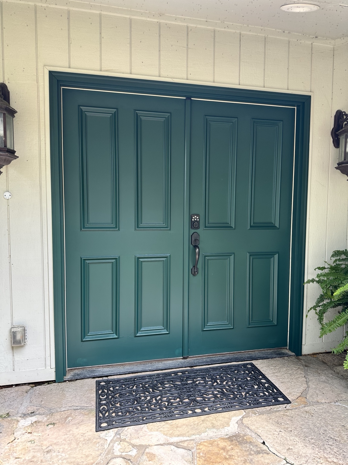 Professionally painted doors and cabinetry finish by Color Right Painting